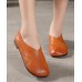 Brown Flat Shoes Cowhide Leather Chic Flats